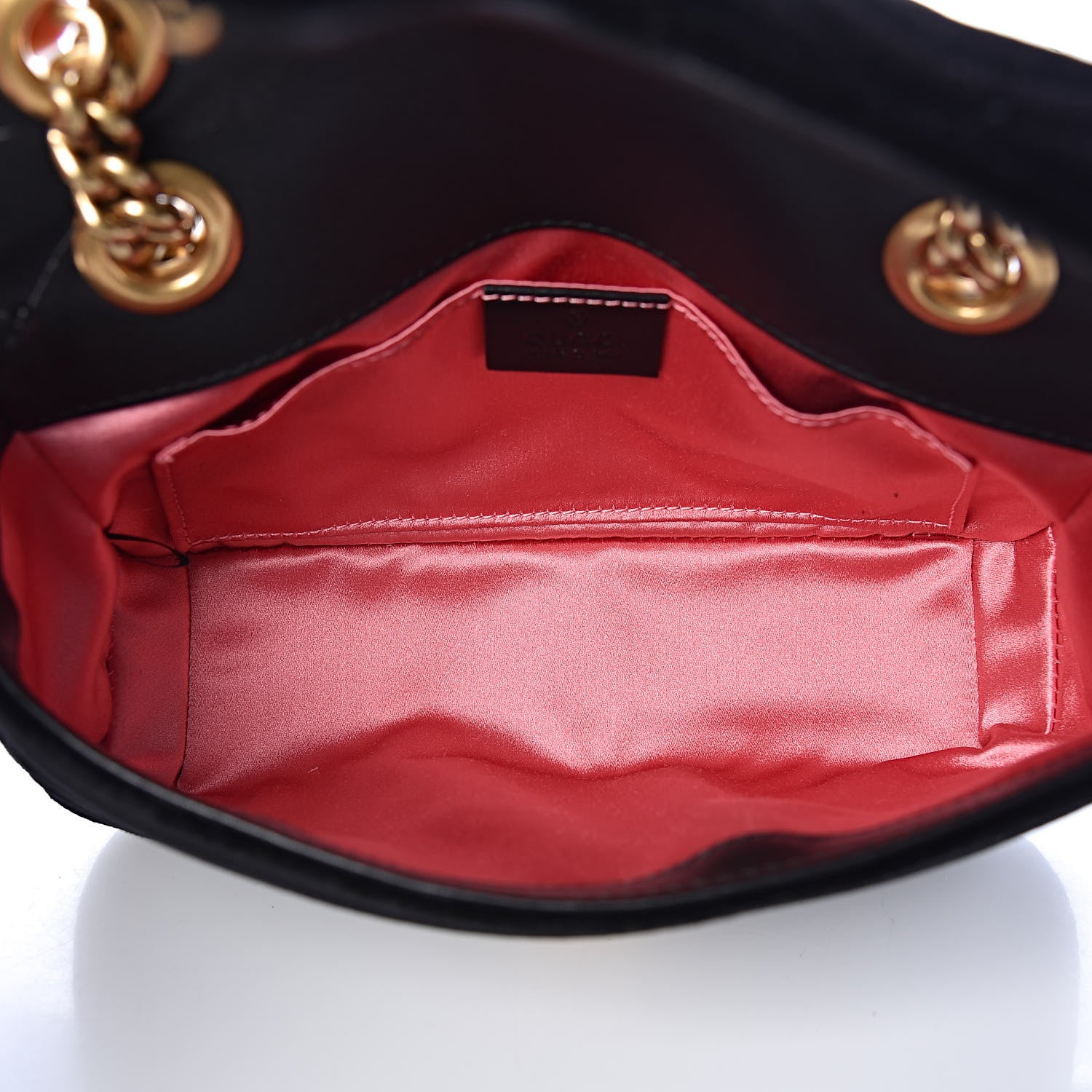 Gucci Velvet Matelasse Mini GG Marmont Shoulder Bag Black 5 of 10
