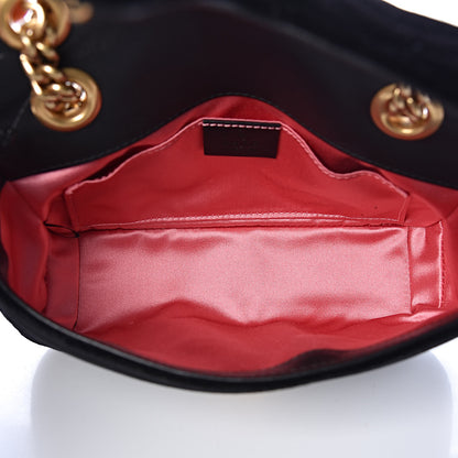 Gucci Velvet Matelasse Mini GG Marmont Shoulder Bag Black 5 of 10