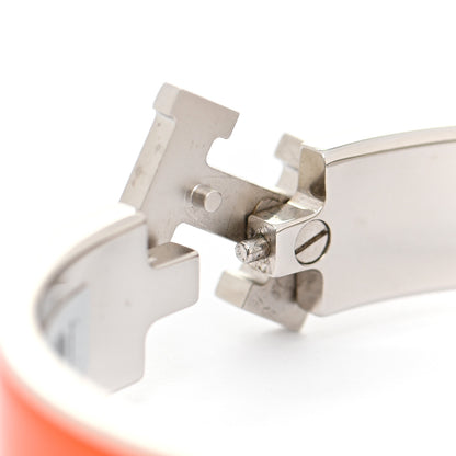 Hermes Enamel Narrow Clic Clac H Bracelet PM Orange 5 of 6