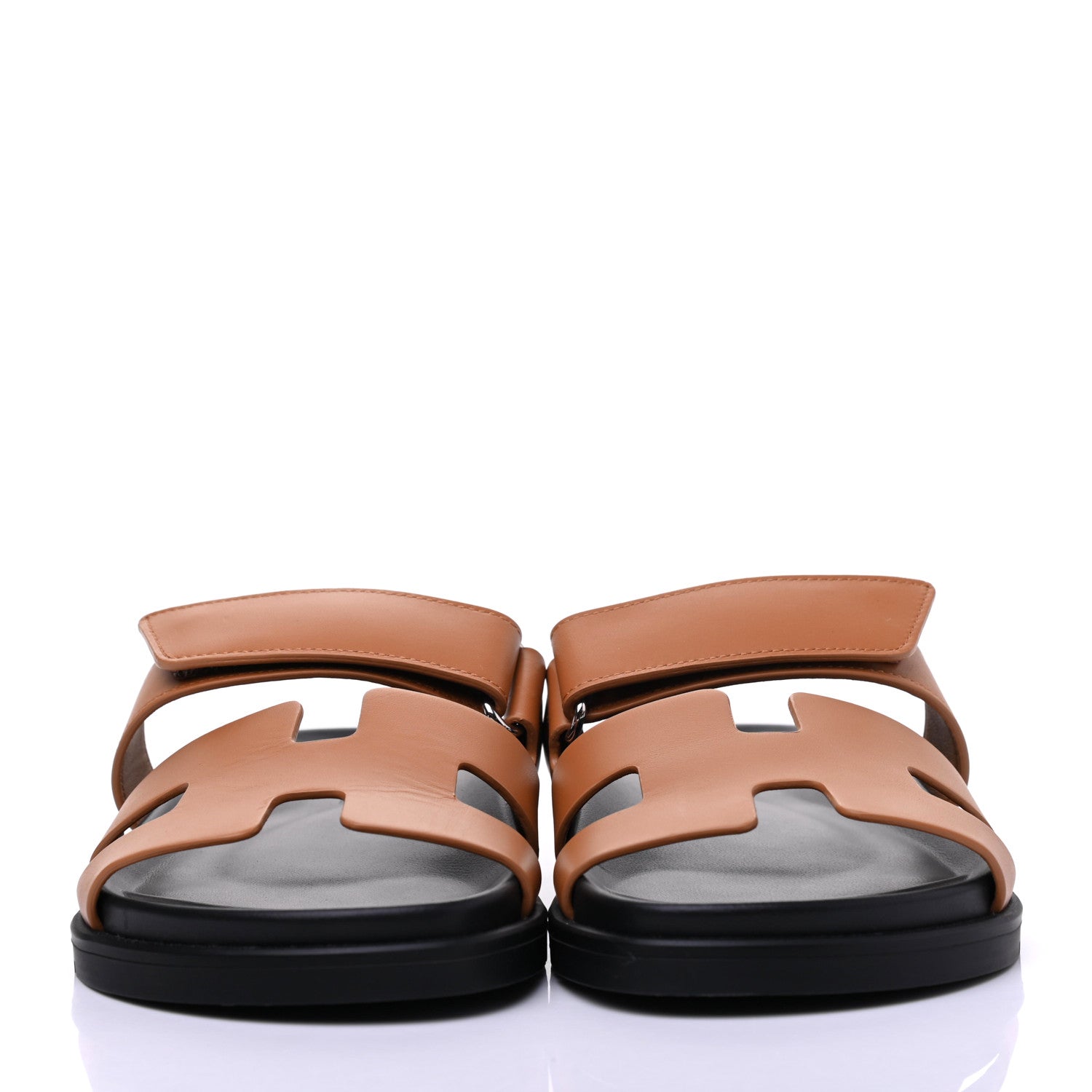 Hermes Calfskin Womens Chypre Sandals 37 Naturel 2 of 10