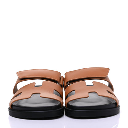 Hermes Calfskin Womens Chypre Sandals 37 Naturel 2 of 10