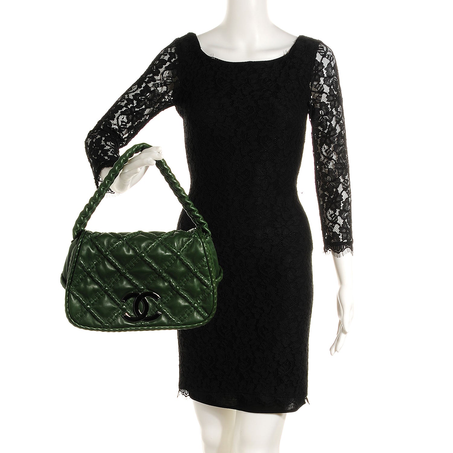 Chanel Lambskin Hidden Chain Flap Green 2 of 9