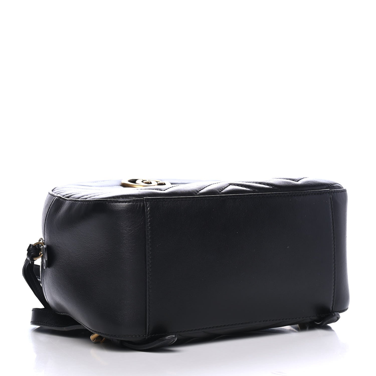 Gucci Calfskin Matelasse GG Marmont Dome Backpack Black 3 of 4