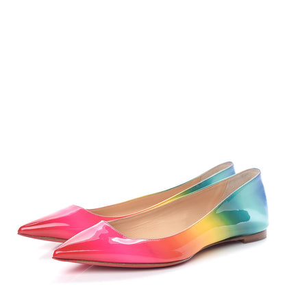 Christian Louboutin Patent Rainbow Ballalla Flats 37 Multicolor 3 of 10