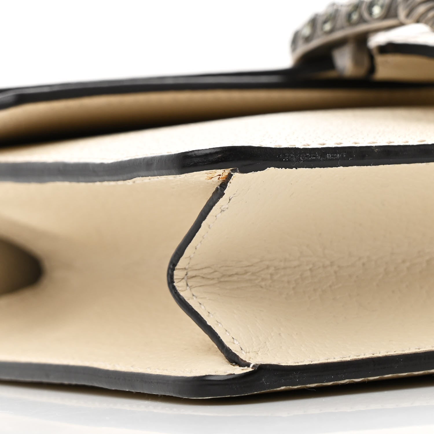 Gucci Textured Calfskin Crystal Mini Dionysus Shoulder Bag Mystic White 9 of 12