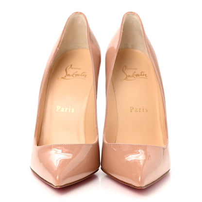 Christian Louboutin Patent Pigalle Follies 100 Pumps 36 Nude 2 of 8