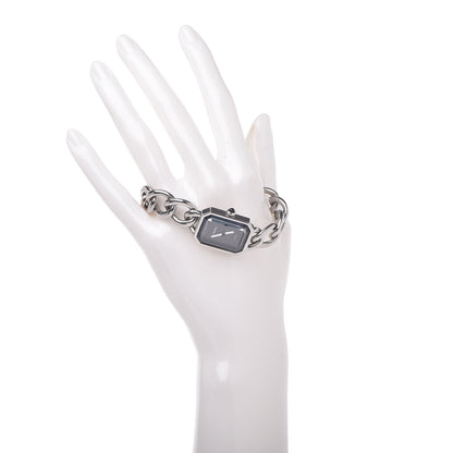 Chanel Stainless Steel 20mm Chain Premiere Quartz Watch Black L 2 of 6