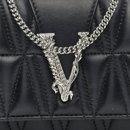 Versace Nappa Quilted Virtus Evening Bag Black 7 of 9