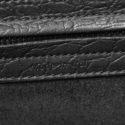 Celine Calfskin Crocodile Embossed Medium Phantom Luggage Black 7 of 13