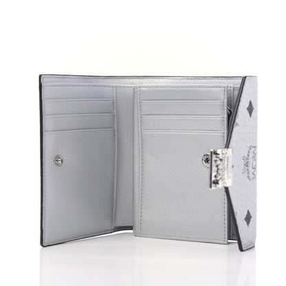 MCM Metallic Visetos Compact Wallet Silver 5 of 10