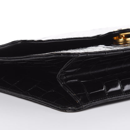 Chanel Shiny Crocodile Small Single Flap Black 9 of 11