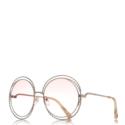 Chloe Oversized Round Carlina Oversized Round Sunglasses CE114ST Gold 1 of 6