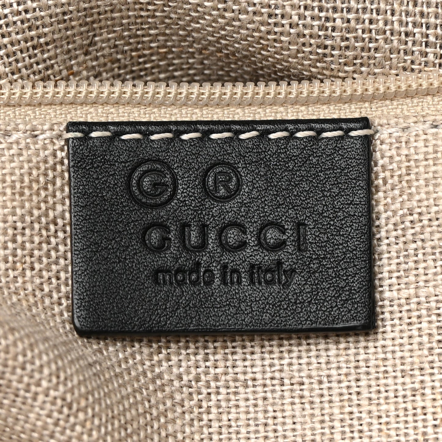 Soft Microguccissima Small Zippered Satchel Black