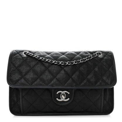 Chanel Caviar Quilted Large French Riviera Flap Black 1 of 13
