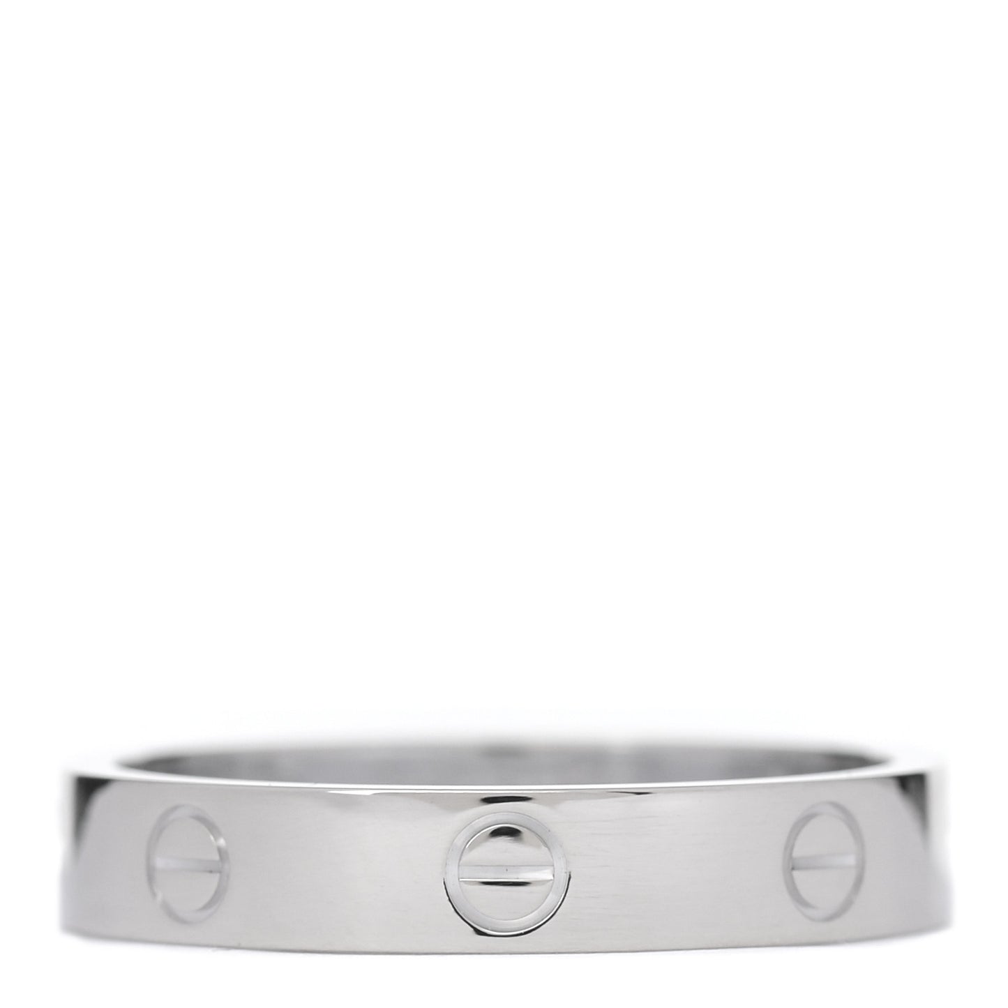18K White Gold Diamond 4mm LOVE Wedding Band Ring 60 9.25