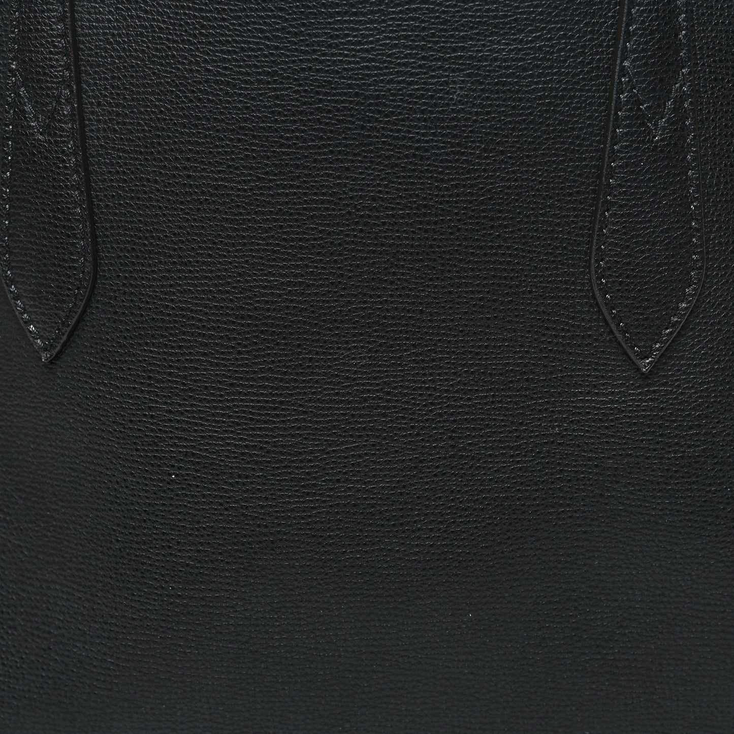 Grainy Calfskin Haymarket Check Medium Reversible Tote Black