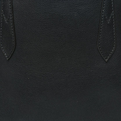 Burberry Grainy Calfskin Haymarket Check Medium Reversible Tote Black 15 of 21