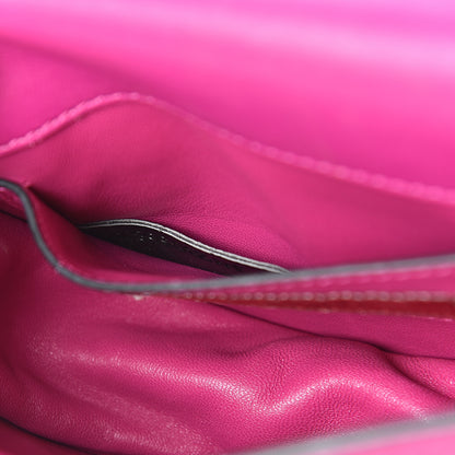 Valentino Garavani Vitello Rockstud Halfmoon Saddle Bag Fuxia Black 7 of 14