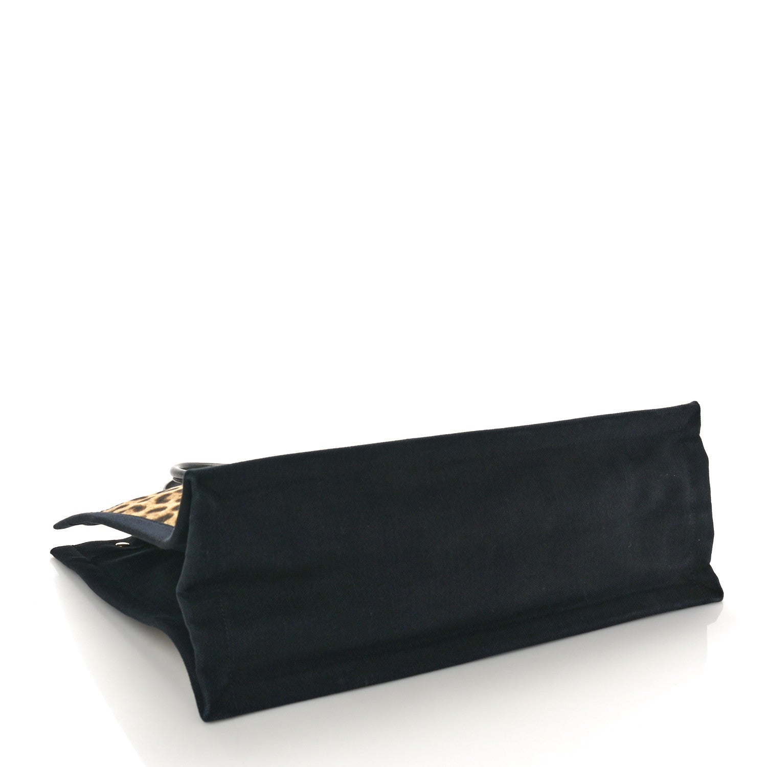 Saint Laurent Canvas Calfskin Leopard Print Rive Gauche Noe Tote Natural Black 4 of 12