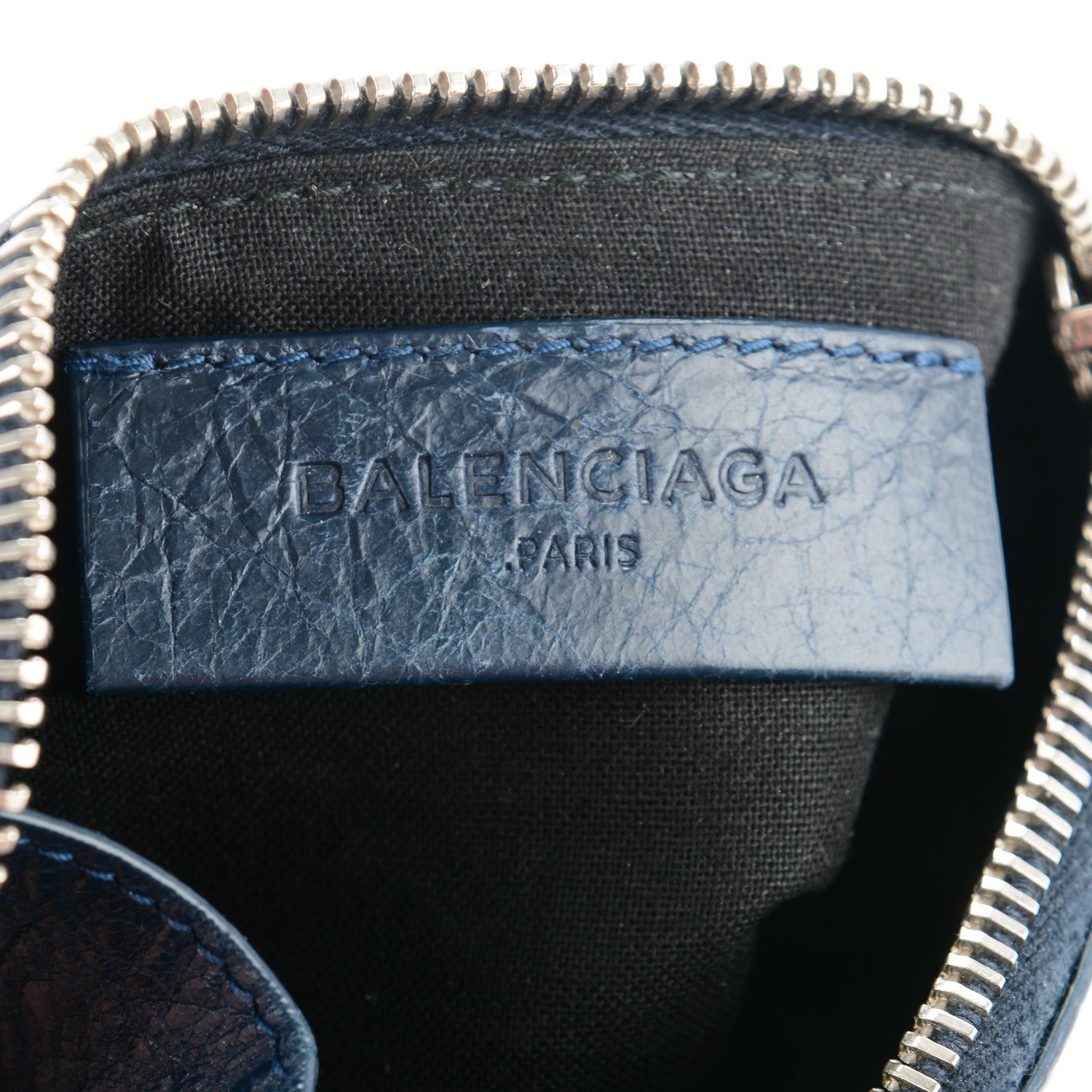 Balenciaga Agneau Arena Classic Hardware Mini Pouch Bleu Obscur 6 of 7
