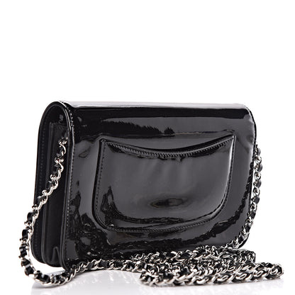 Chanel Patent Strass Wallet On Chain WOC Black 3 of 15