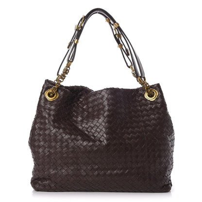 Bottega Veneta Nappa Intrecciato Shoulder Bag Ebano 1 of 7
