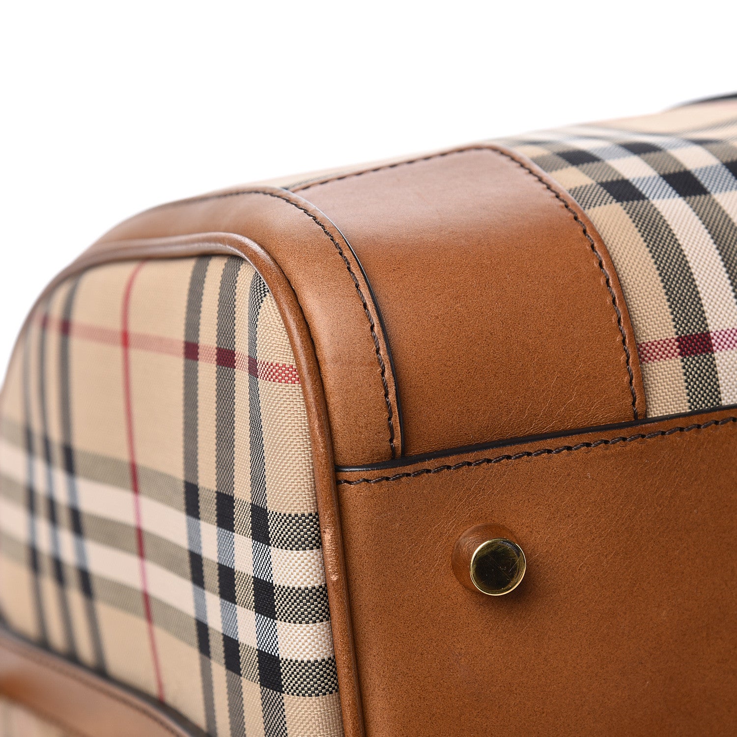Burberry Horseferry Check Large Alchester Bowling Bag Tan 12 of 14