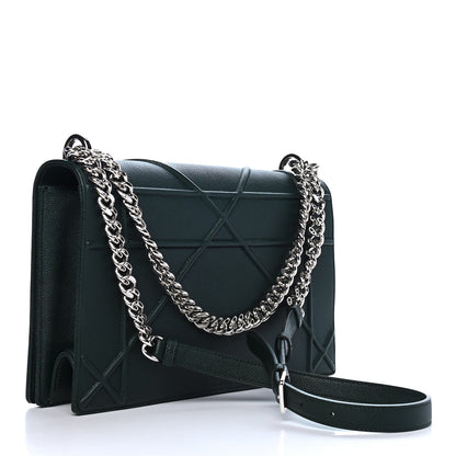 Christian Dior Grained Calfskin Large Diorama Flap Bag Green 2 of 4