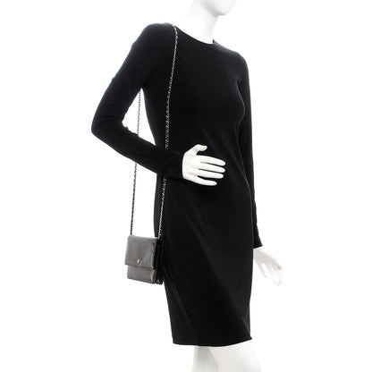 Chanel Goatskin Wallet on Chain WOC Black 2 of 15