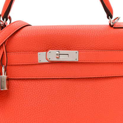 Hermes Taurillon Clemence Kelly Retourne 32 Capucine 8 of 10
