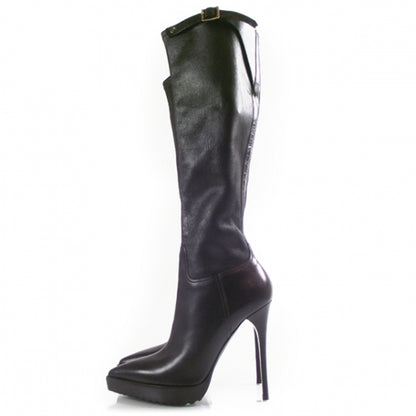 Burberry Prorsum Leather Platform Boots 38 Brown 2 of 6