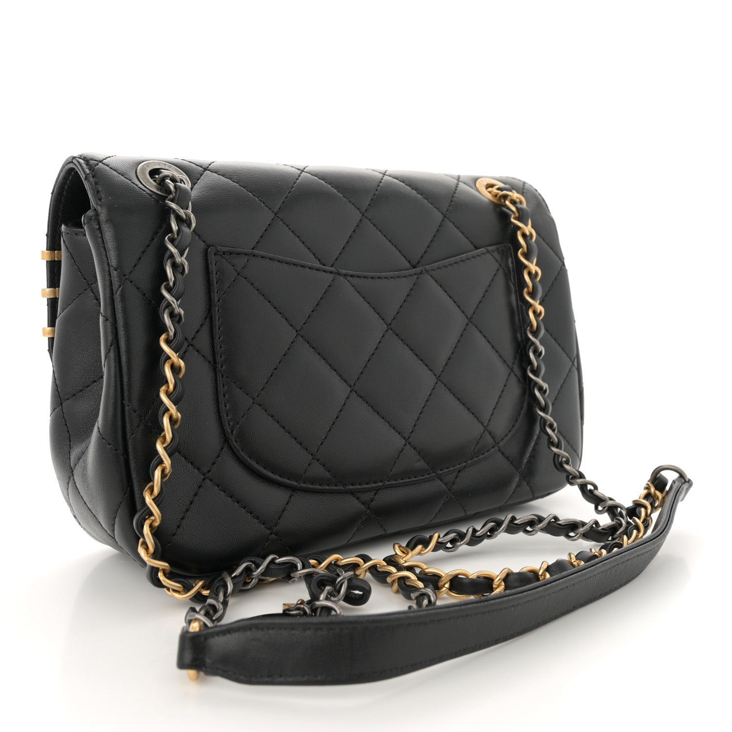 Chanel Lambskin Quilted Small Coco Clips Single Flap Black 3 of 13