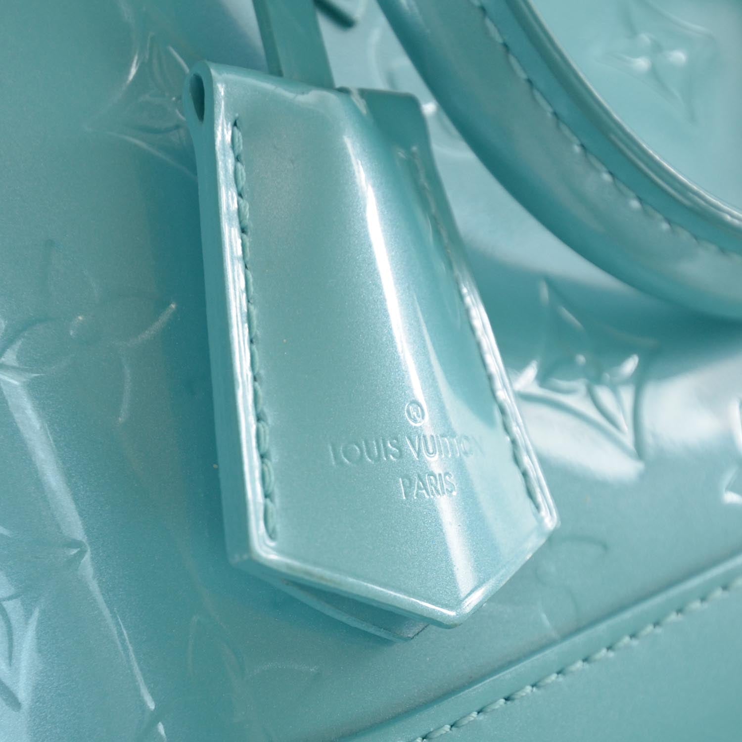 Louis Vuitton Vernis Alma BB Blue Lagon 5 of 8