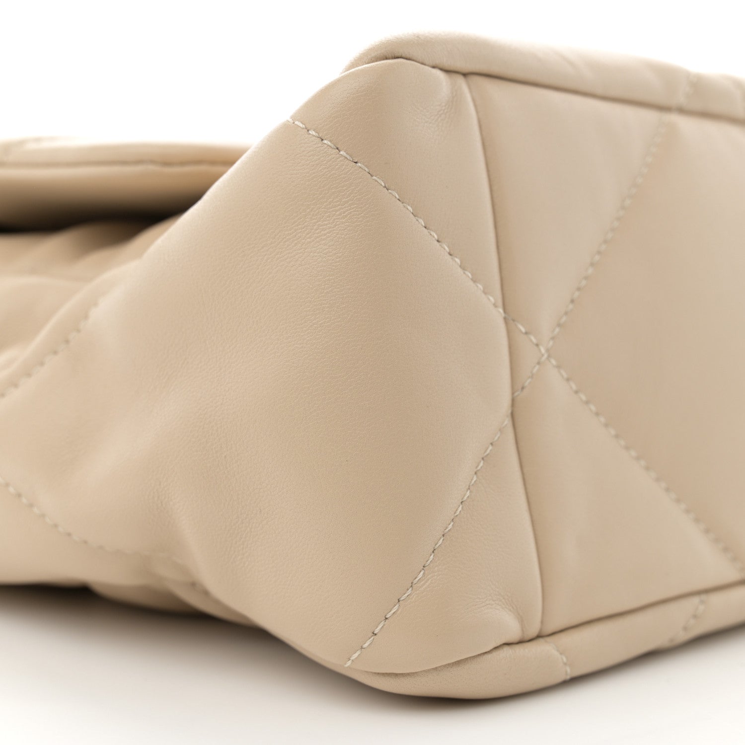 Chanel Lambskin Quilted Large Chanel 19 Flap Beige 9 of 11