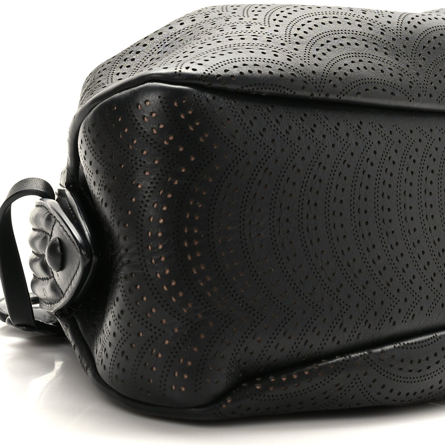 Calfskin Laser Cut Samia Clutch Black