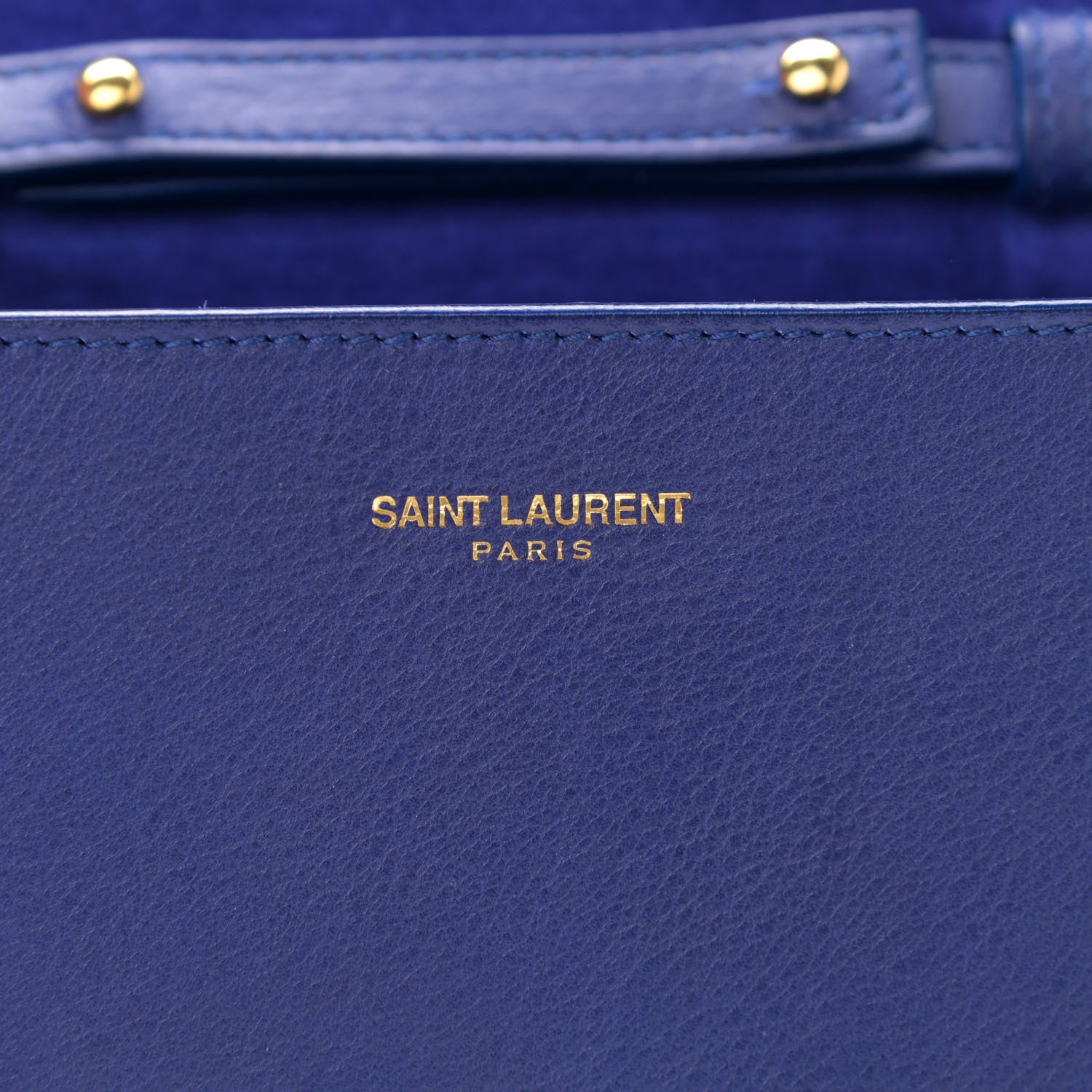 Saint Laurent Calfskin Small Classic Y Satchel Blue 6 of 13