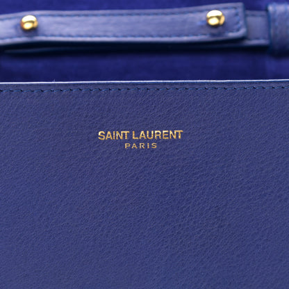 Saint Laurent Calfskin Small Classic Y Satchel Blue 6 of 13