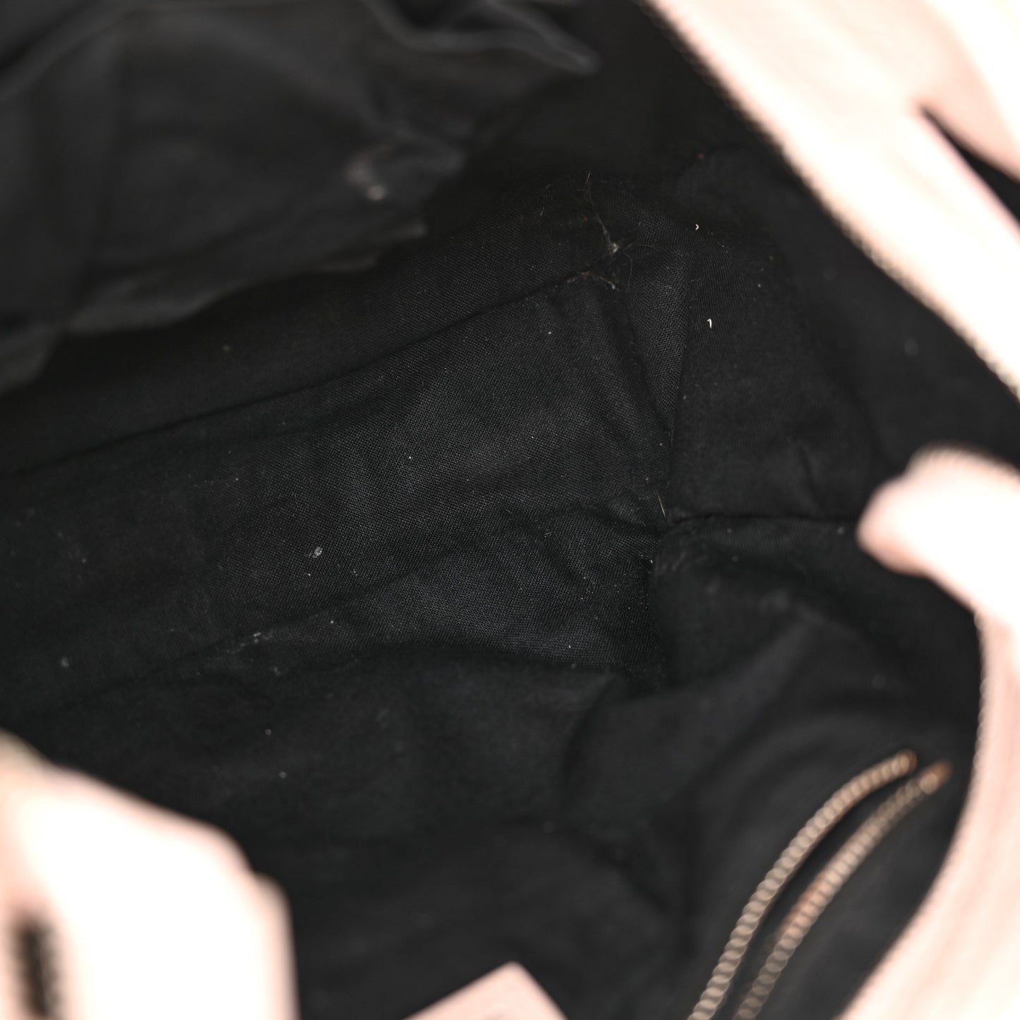 Agneau Classic Silver Hardware S City Logo Strap Light Rose White