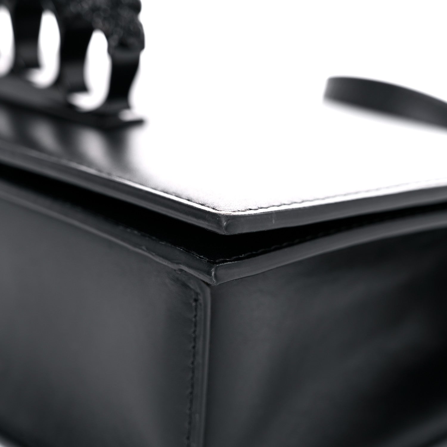 Alexander McQueen Calfskin Knuckle Shoulder Bag Black 9 of 22