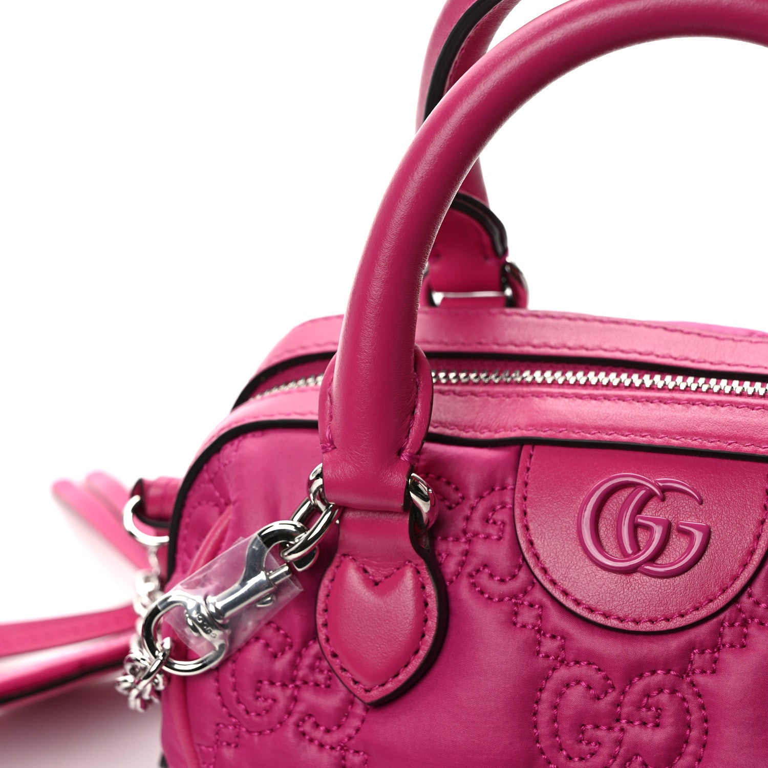 Gucci Nylon Calfskin Enamel GG Matelasse Mini Bowler Bag Lovely 11 of 11