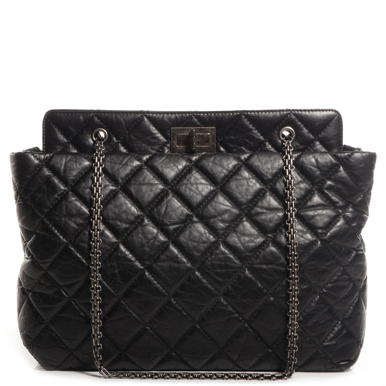 Chanel Aged Calfskin Reissue 2.55 Tote Black 1 of 7