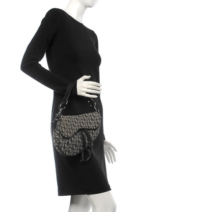 Christian Dior Monogram Saddle Bag Black 2 of 8