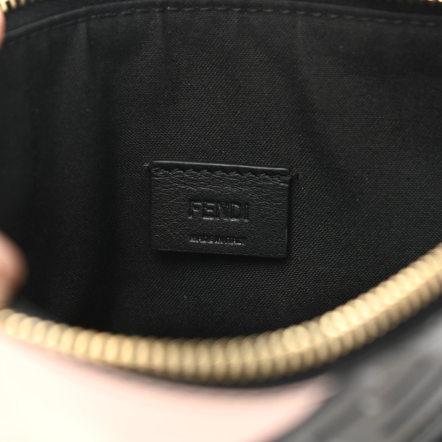 X FILA Vitello Century Mania FF 1974 Embossed Mania Small Flat Clutch Black Confetto Multicolor