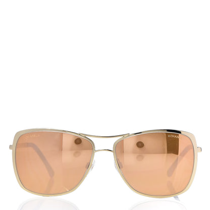 Chanel Metal Pilot Summer Sunglasses 4224 Rose Gold 2 of 8