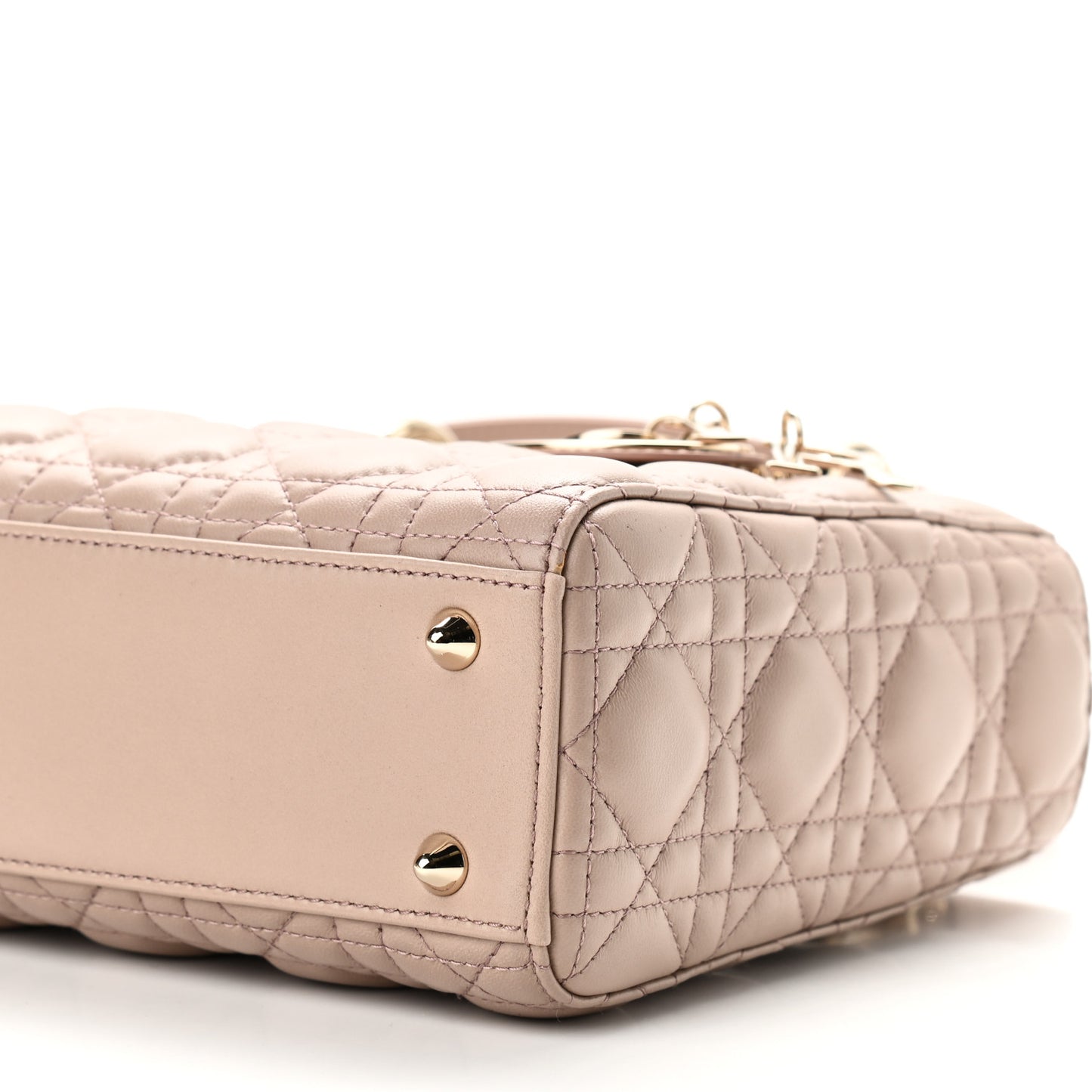 Lambskin Cannage Small Lucky Badges My Lady Dior Taupe