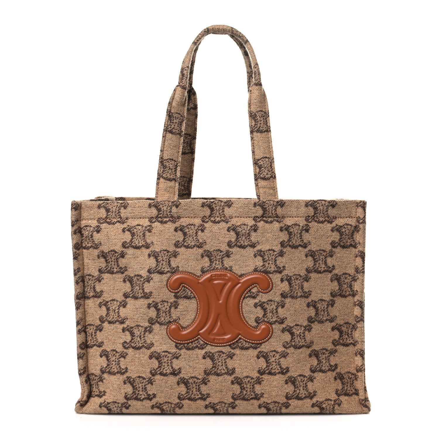Celine Canvas Calfskin Triomphe Large Cabas Thais Camel 1 of 8