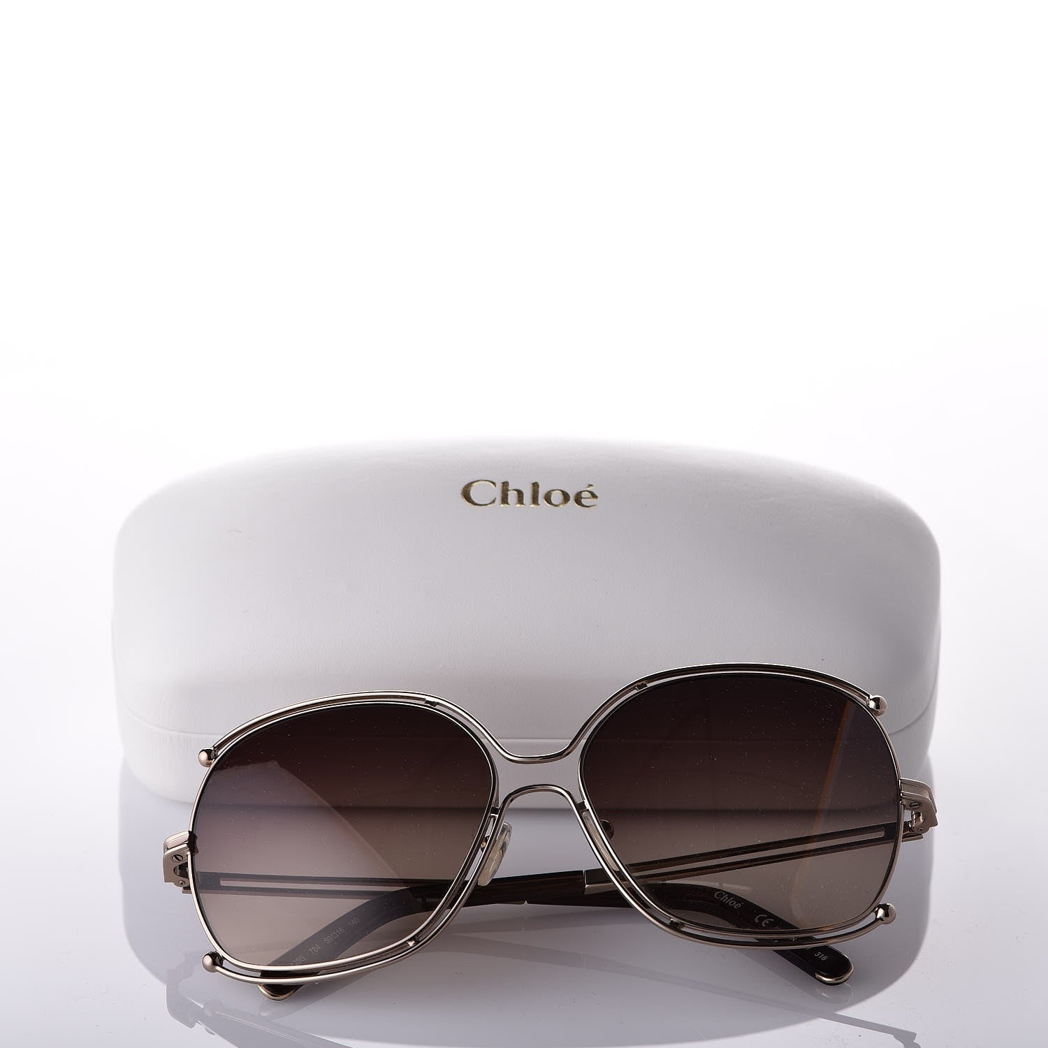 Chloe Oversized Square Isadora Sunglasses CE129S Rose 7 of 7