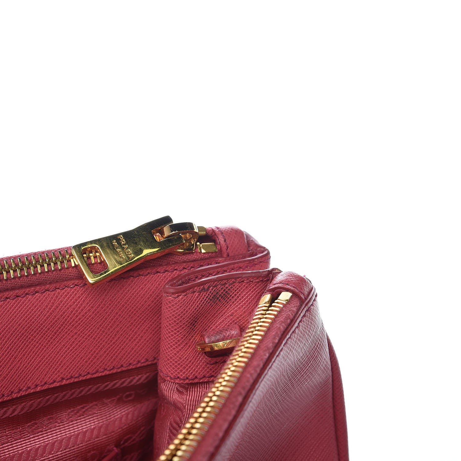 Prada Saffiano Medium Galleria Double Zip Tote Fuxia 11 of 11
