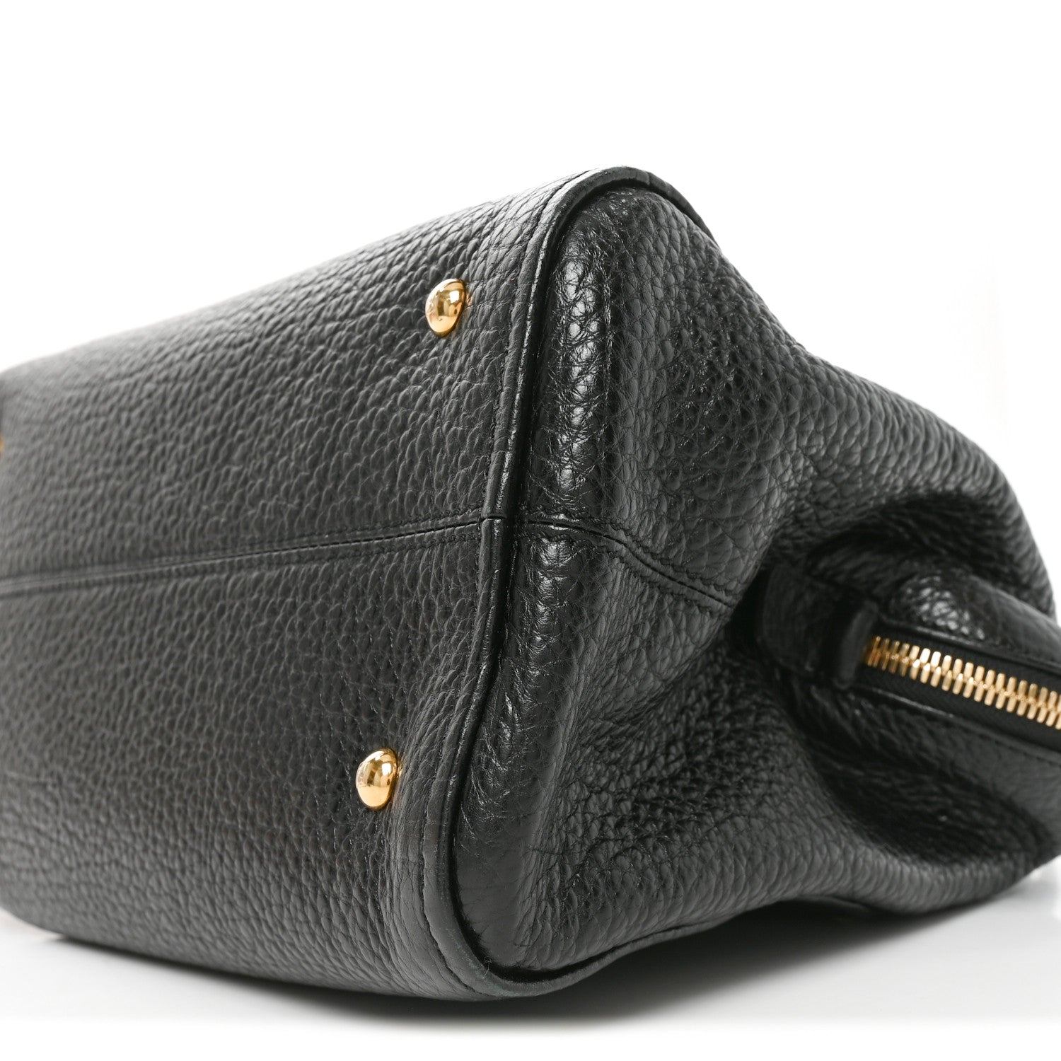 Fendi Pebbled Calfskin Small Chameleon Tote Black 10 of 10