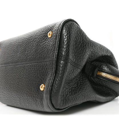 Fendi Pebbled Calfskin Small Chameleon Tote Black 10 of 10